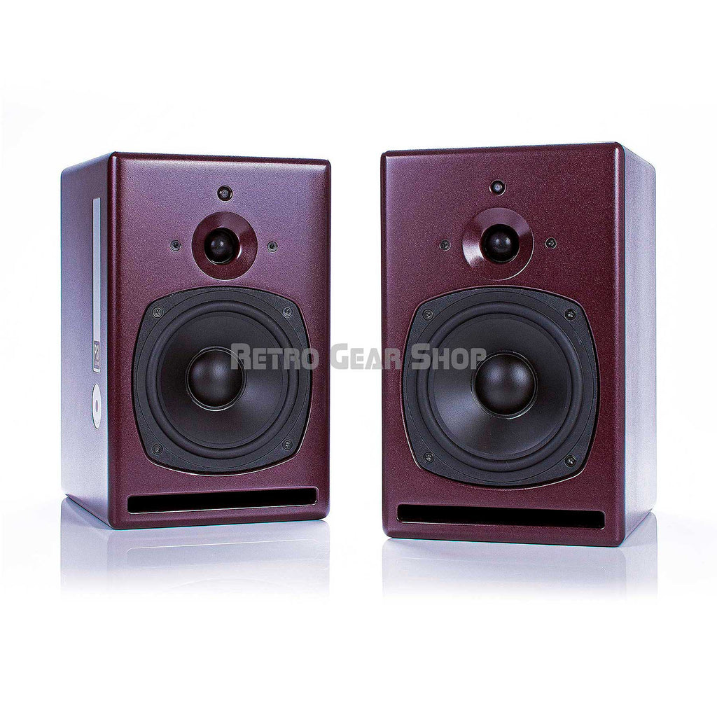 PSI Audio A17-M Burgundy Studio Monitors Speakers Pair