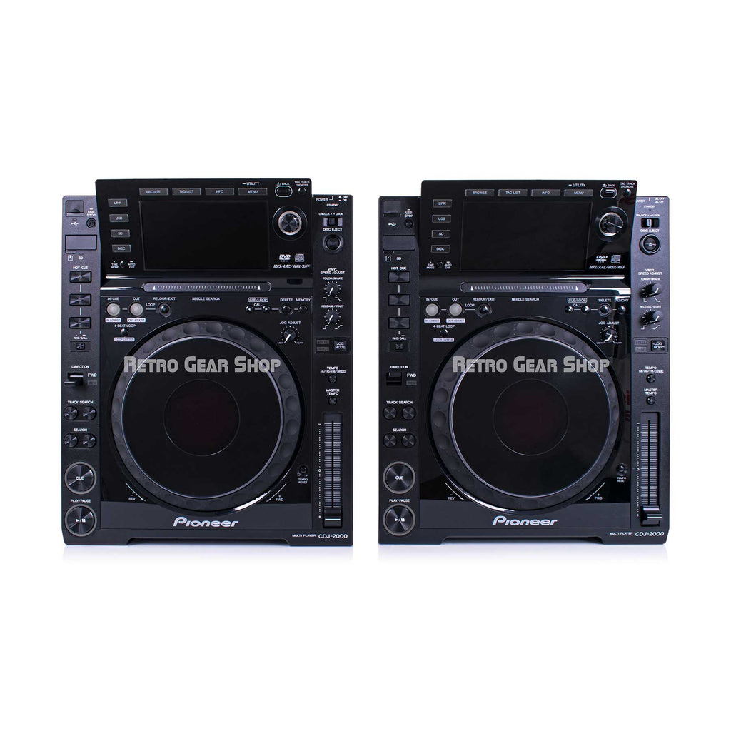 Pioneer CDJ-2000 Pair Pro-grade Digital DJ Deck Black