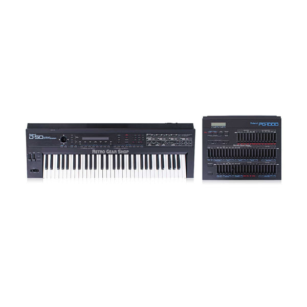 Roland D-50 61-key Keyboard Synth with Roland PG-1000 Programmer