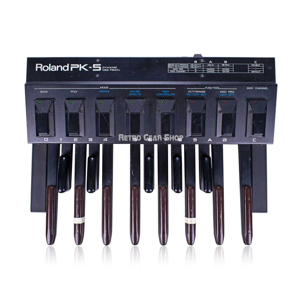 Roland PK-5 Dynamic Midi Foot Pedal Bass Synthesizer Controller Vintage
