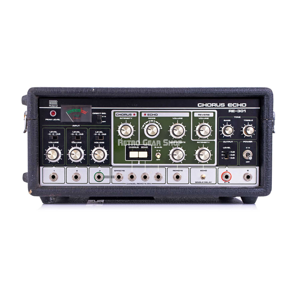 Roland RE-301 Chorus Echo with Cover Tape Delay Effect Vintage Rare