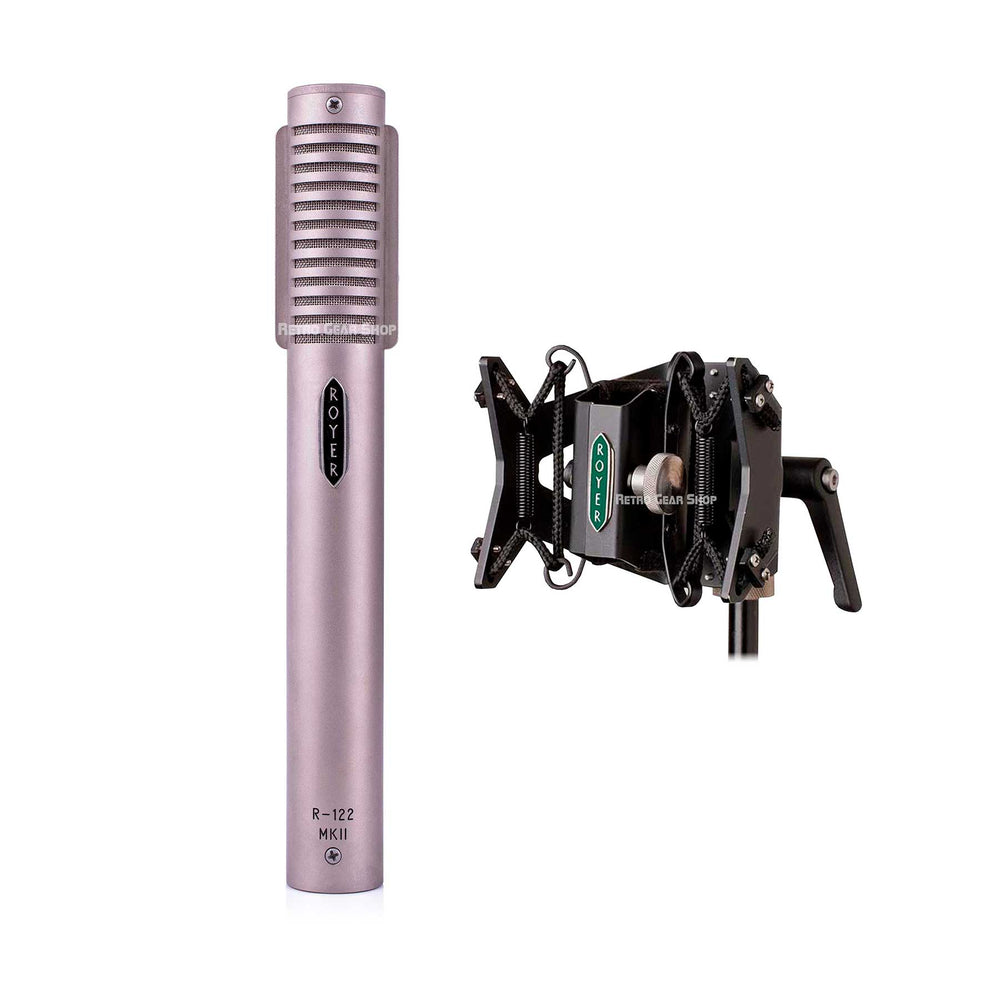Royer Labs R-122 MKII Active Ribbon Microphone with RSM-SS1 Sling-Shock Microphone Shockmount Bundle