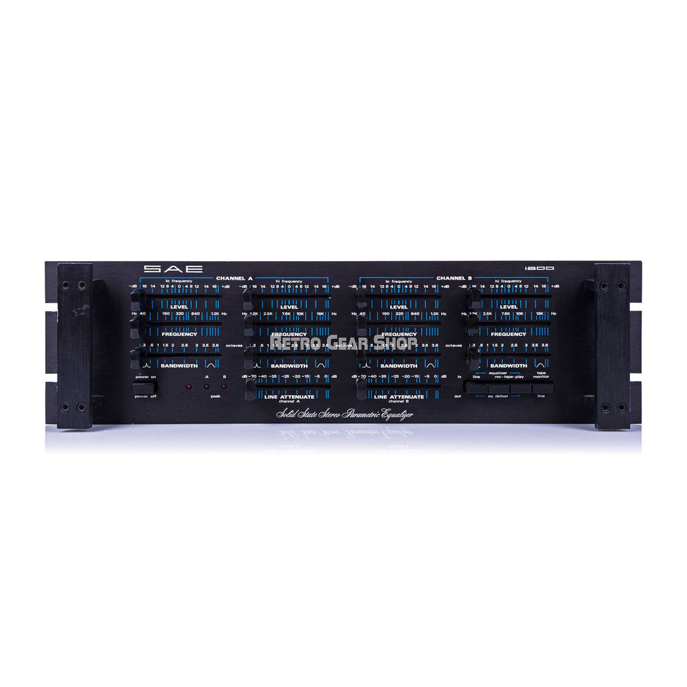 SAE 1800 Solid State Stereo Parametric Equalizer EQ Vintage Rare