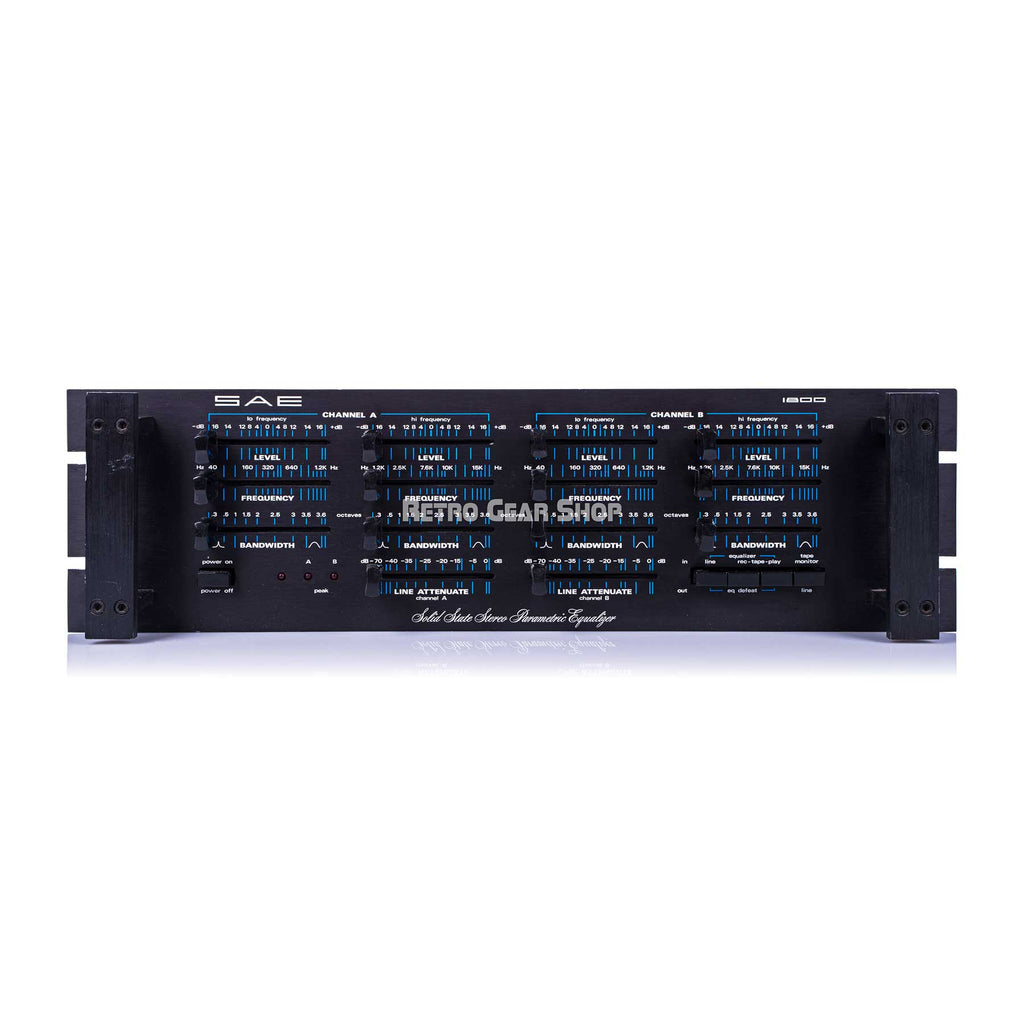 SAE 1800 Solid State Stereo Parametric Equalizer EQ Vintage Rare