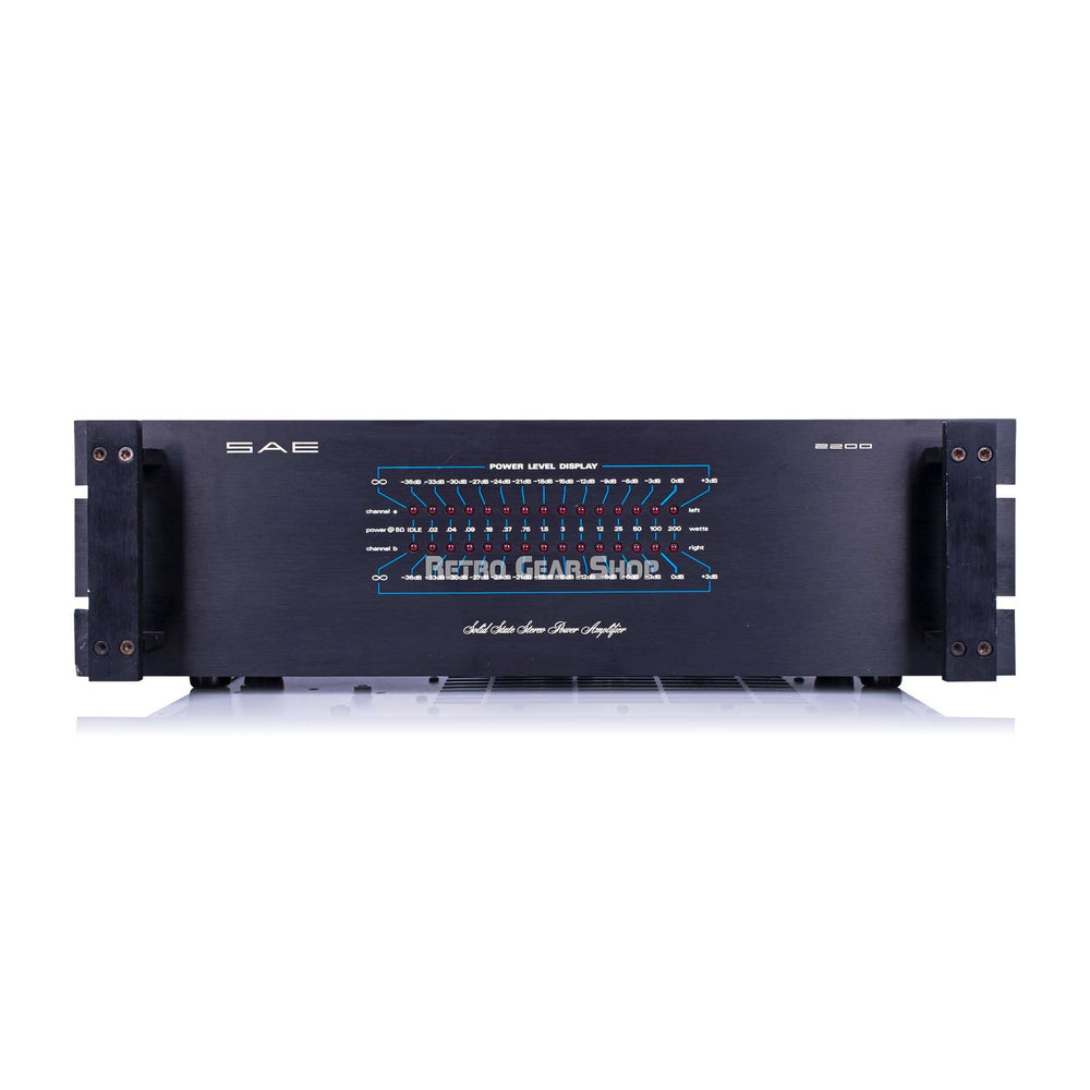SAE 2200 Solid State Stereo Power Amplifier Amp Vintage Rare
