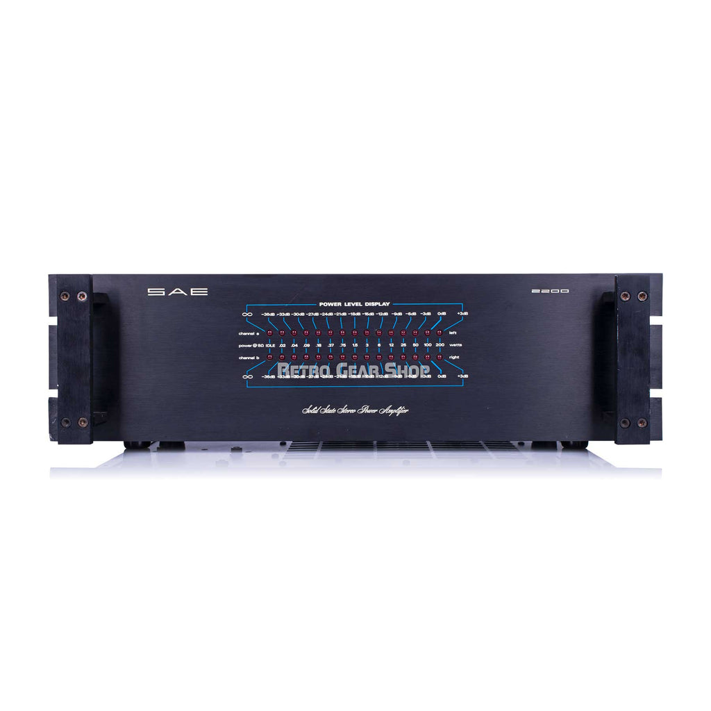 SAE 2200 Solid State Stereo Power Amplifier Amp Vintage Rare