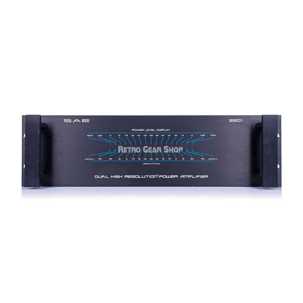 SAE 2201 Dual High Resolution Power Amplifier Amp Vintage Rare