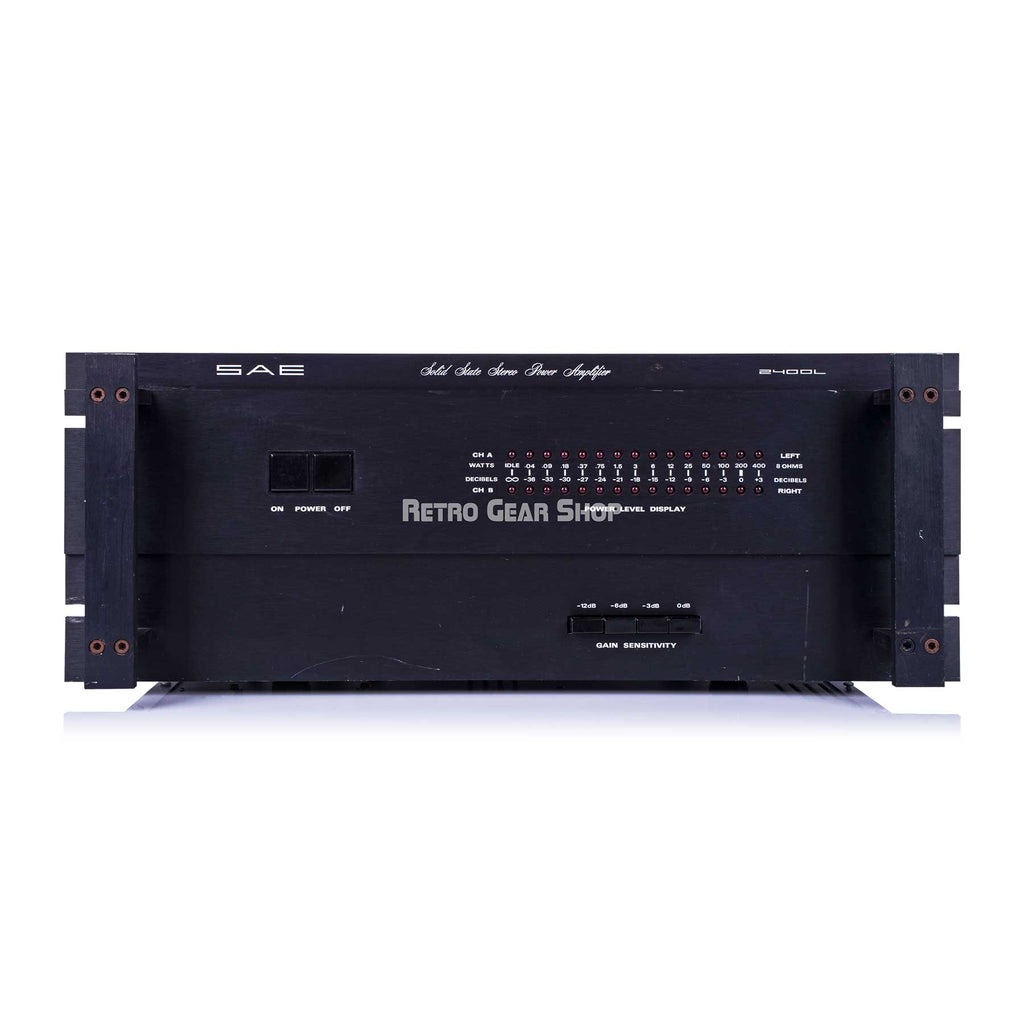 SAE 2400L Solid State Stereo Power Amplifier Amp Vintage Rare