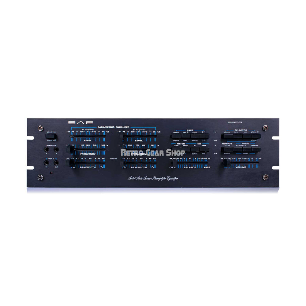 SAE 2900 Solid State Stereo Preamplifier Equalizer EQ Vintage Rare