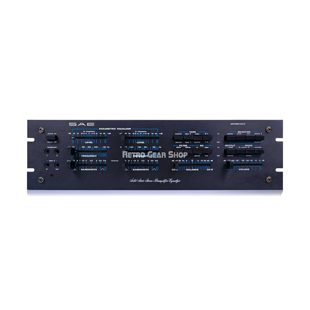 SAE 2900 Solid State Stereo Preamplifier Equalizer EQ Vintage Rare