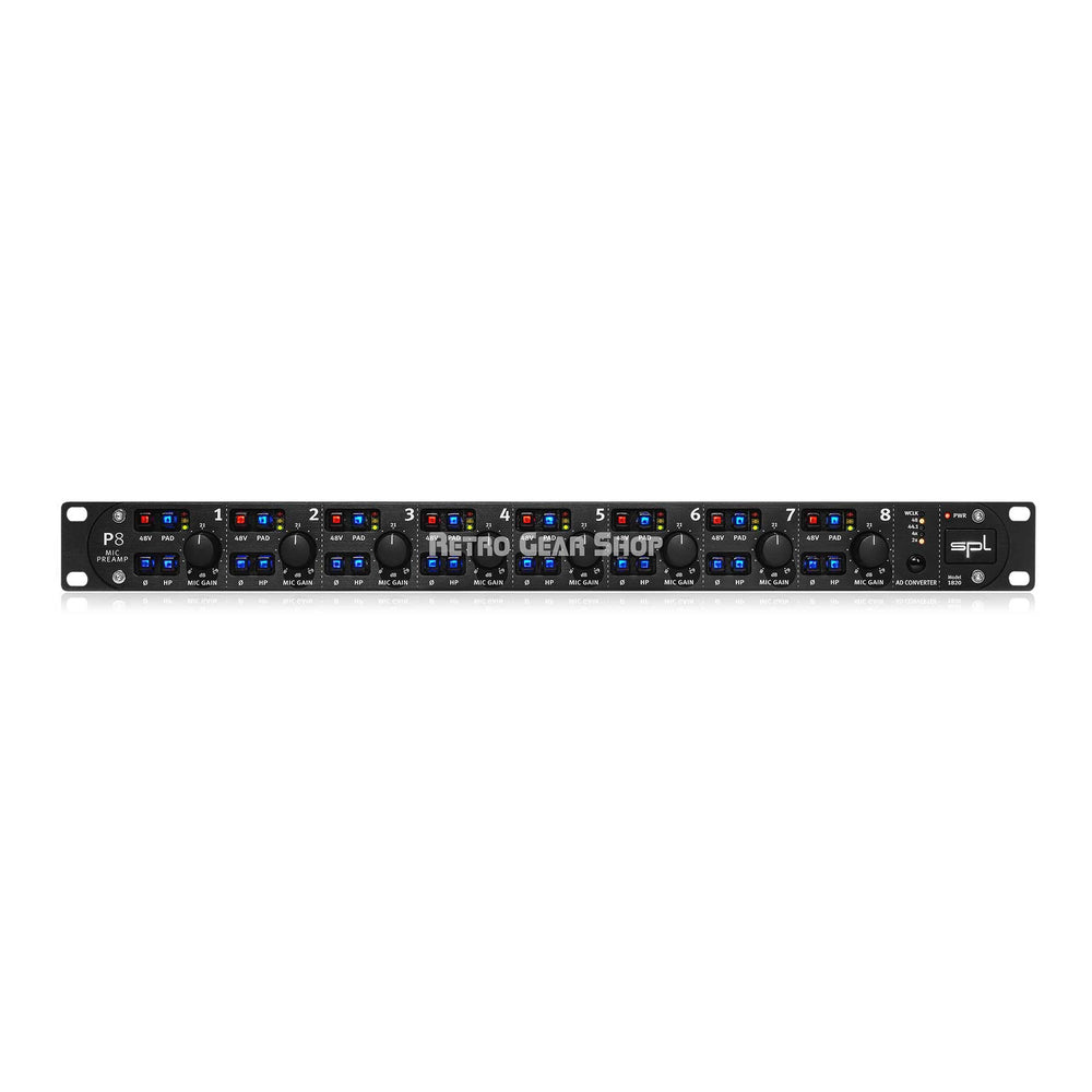 SPL P8 + ADC8 Eight-channel Microphone Preamplifer with Discrete Technology