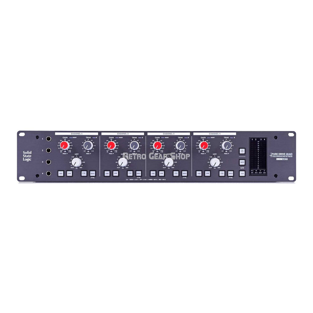 SSL Pure Drive Quad Microphone Preamp 4-Channel Superanalogue