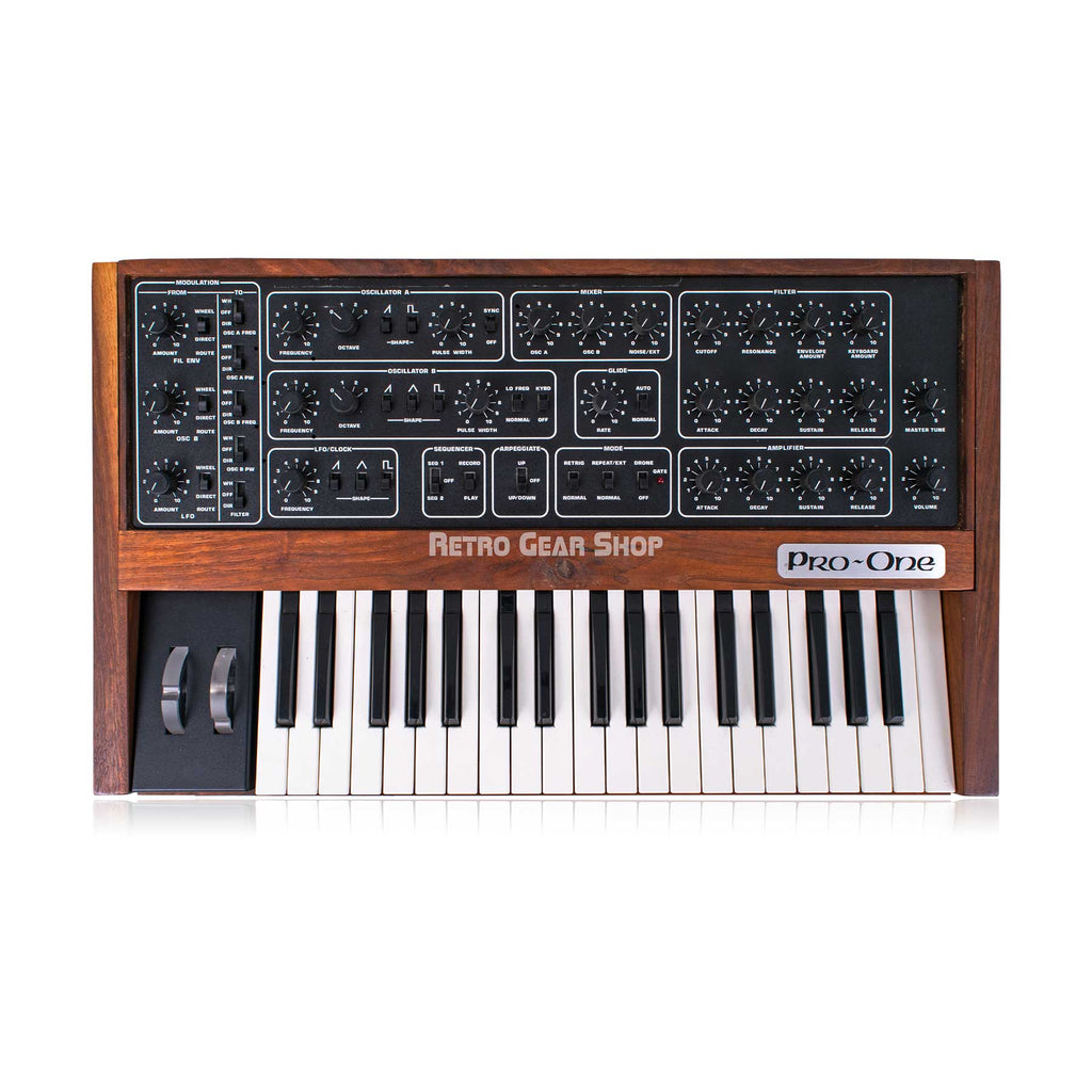 Sequential Circuits Pro-One 37-Key Monophonic Synthesizer Custom Wood Case J-Wire