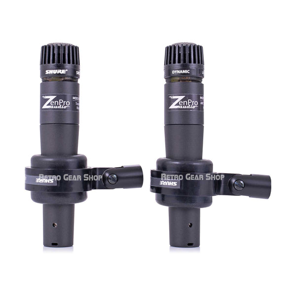 Shure SM57 Zen Pro Audio Mod Edition Pair with A55M Shock Mount Microphone Clip