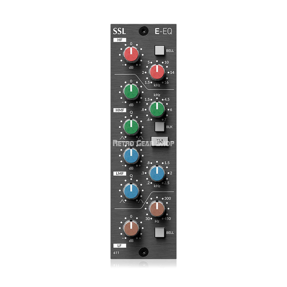 Solid State Logic E-EQ 500 Series E-Series EQ Module Unique Response Curves and Tonal Character