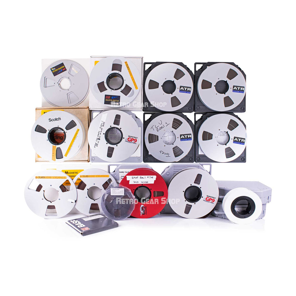 Tape Bundle ATR, Quantegy, BASF, MRL Calibration 1/4" 2" Reel to Reel Magnetic Tape