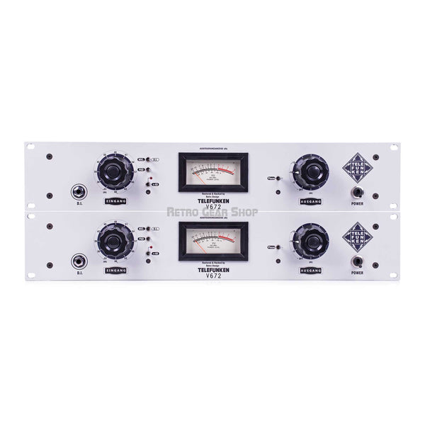 Telefunken V672 Vintage Preamp Stereo Pair Racked
