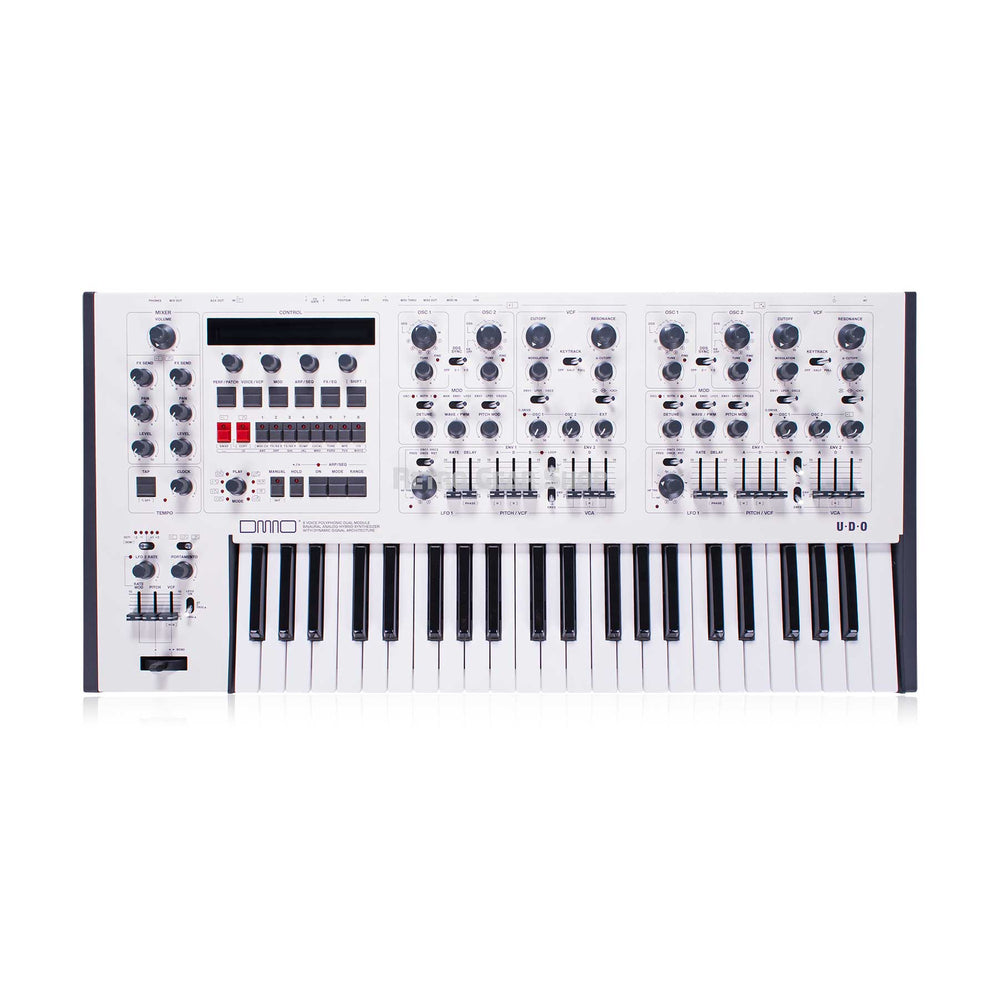 UDO DMNO 8-Voice Polyphonic Dual Module Binaural Analog-Hybrid Synthesizer White