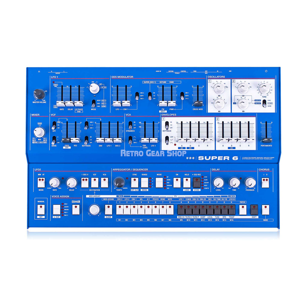 Udo Super 6 Desktop Blue Limited Edition Synthesizer Compact Synth