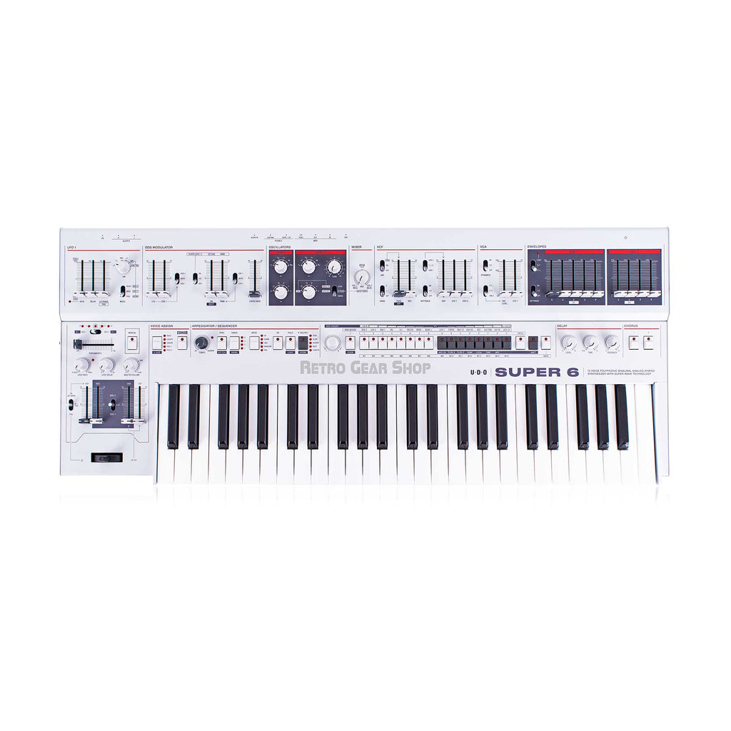 Udo Super 6 White Keyboard Synthesizer Limited Edition Synth Polyphonic Analog