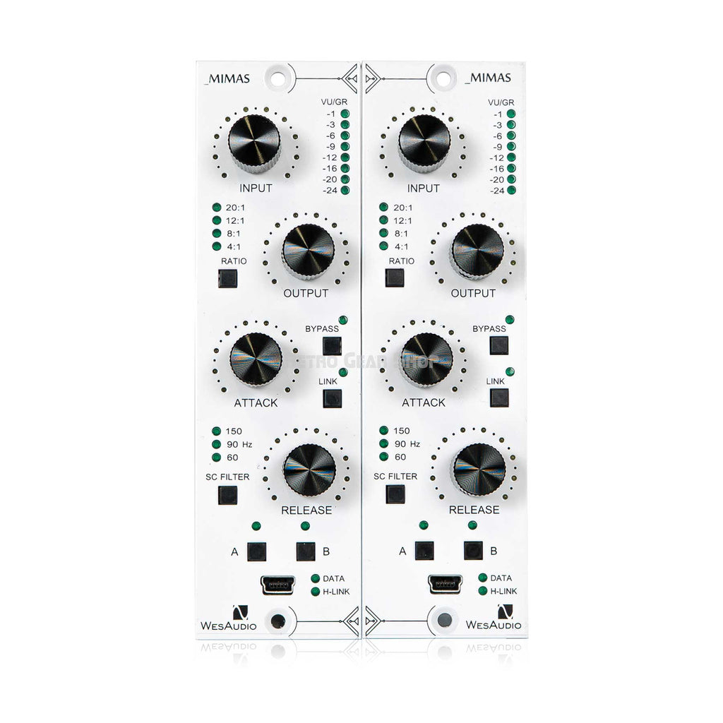 WesAudio Mimas Gemini Stereo Pair 500 Series Analog Fet Compressor with Digital Recall