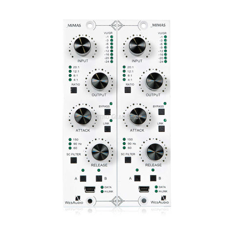 WesAudio Mimas Gemini Stereo Pair 500 Series Analog Fet Compressor with Digital Recall