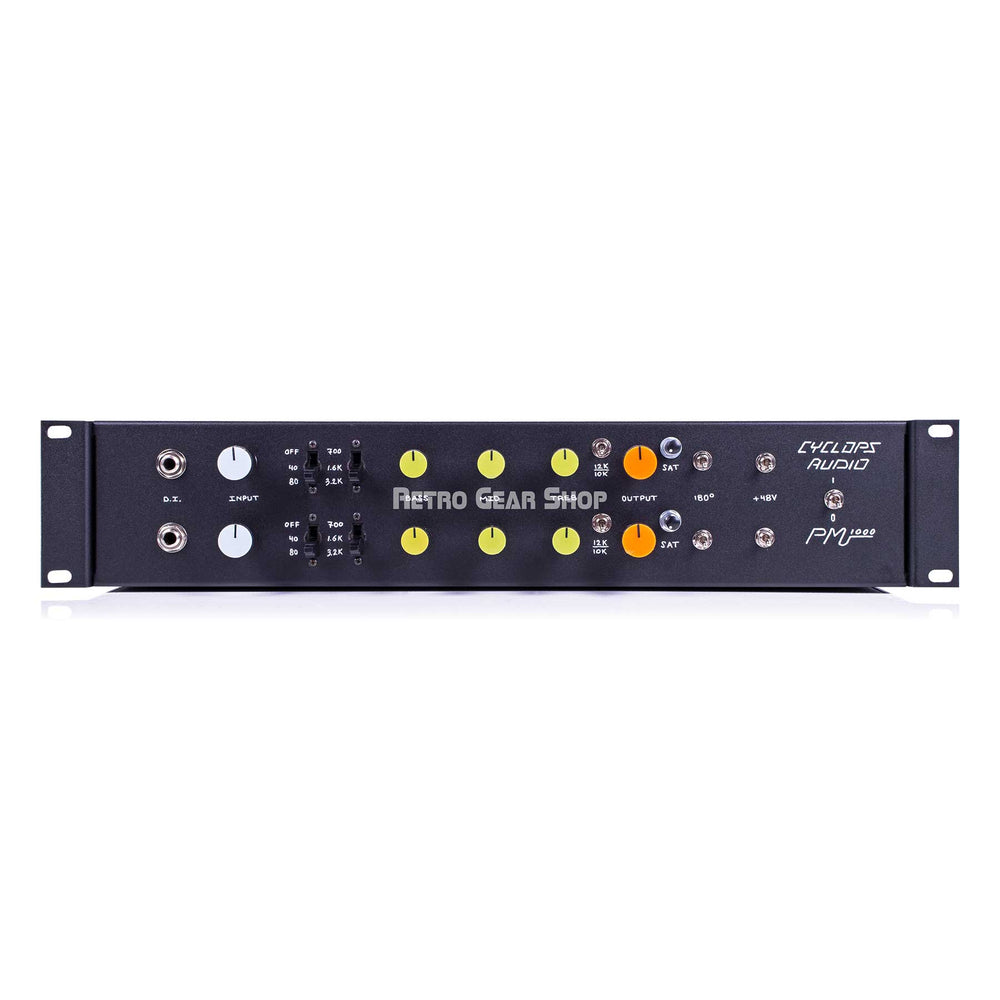 Yamaha PM-1000 Console Stereo Pair Preamp Equalizer Channel Strips Modded with Treble EQ Switch + Saturation Cyclops Audio Racked
