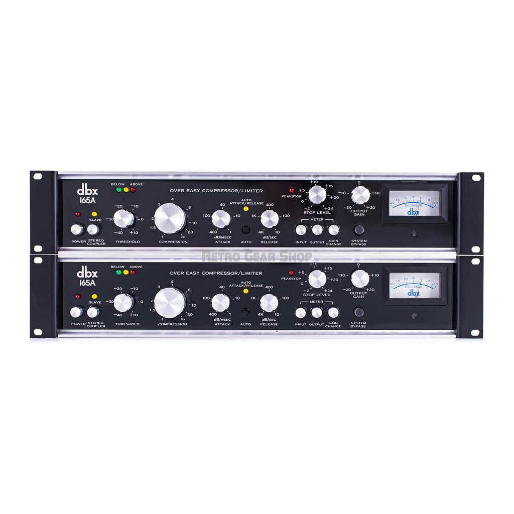 dbx 165A Pair Compressor Limiter Pair with Original Box Vintage Rare