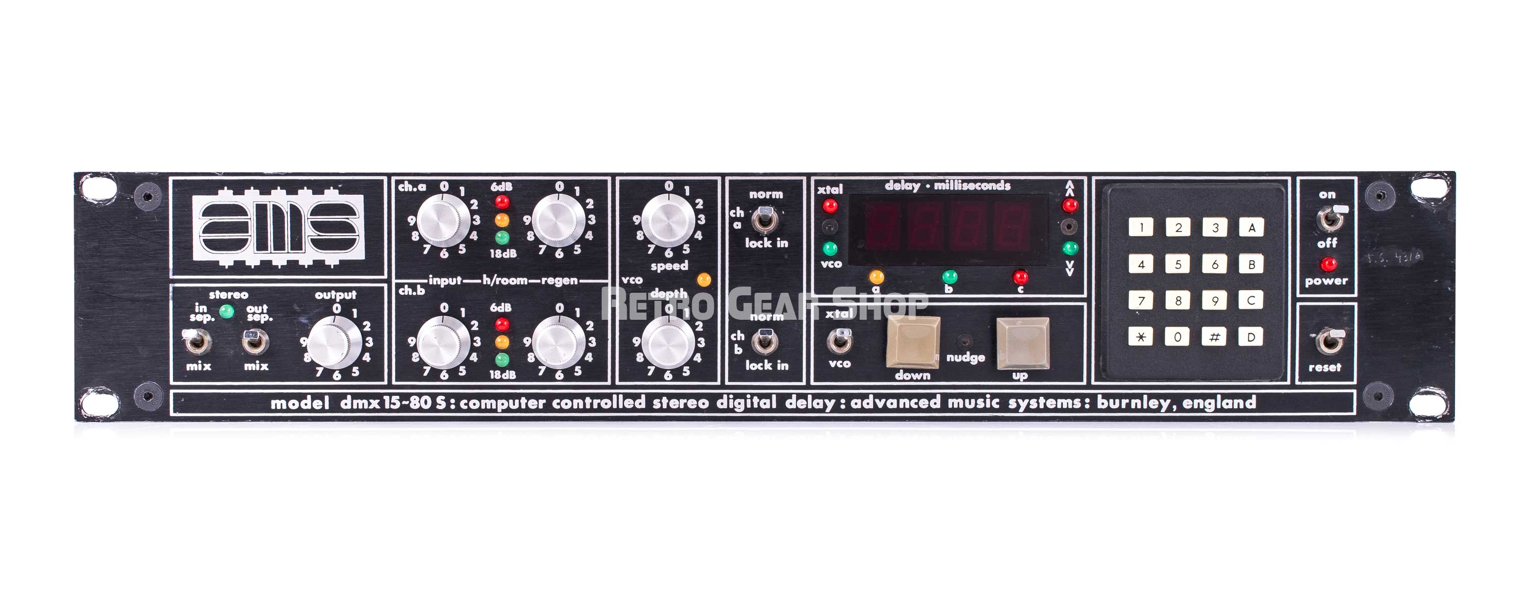 AMS Neve DMX 15-80s Stereo Digital Delay Vintage Rare DMX1580s