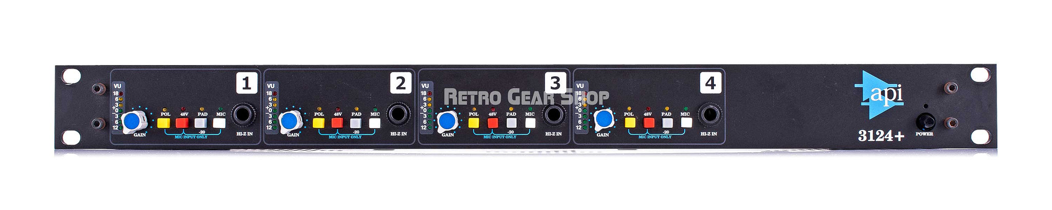 API 3124+ 4 Channel Mic Preamp Microphone Preamplifier – Retro Gear Shop
