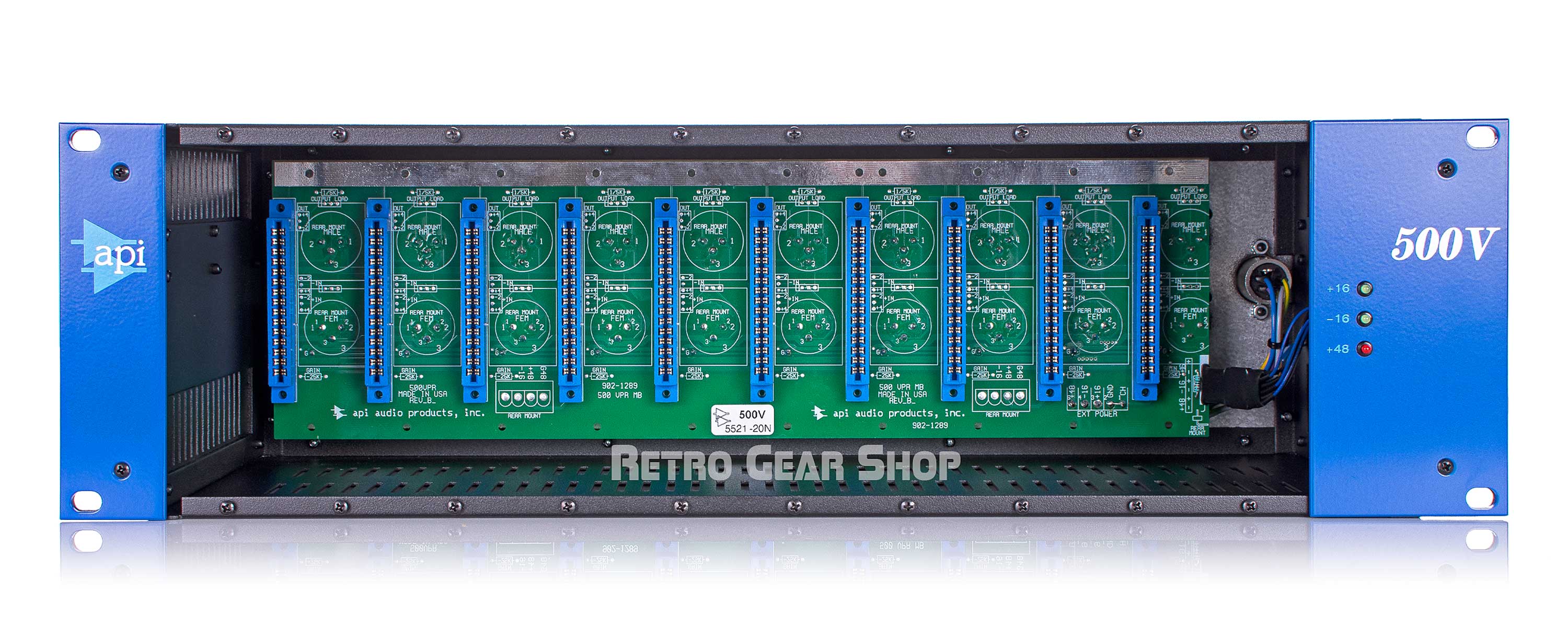 API 500V 10-slot 500 Series Lunchbox with L200 Power Supply Used