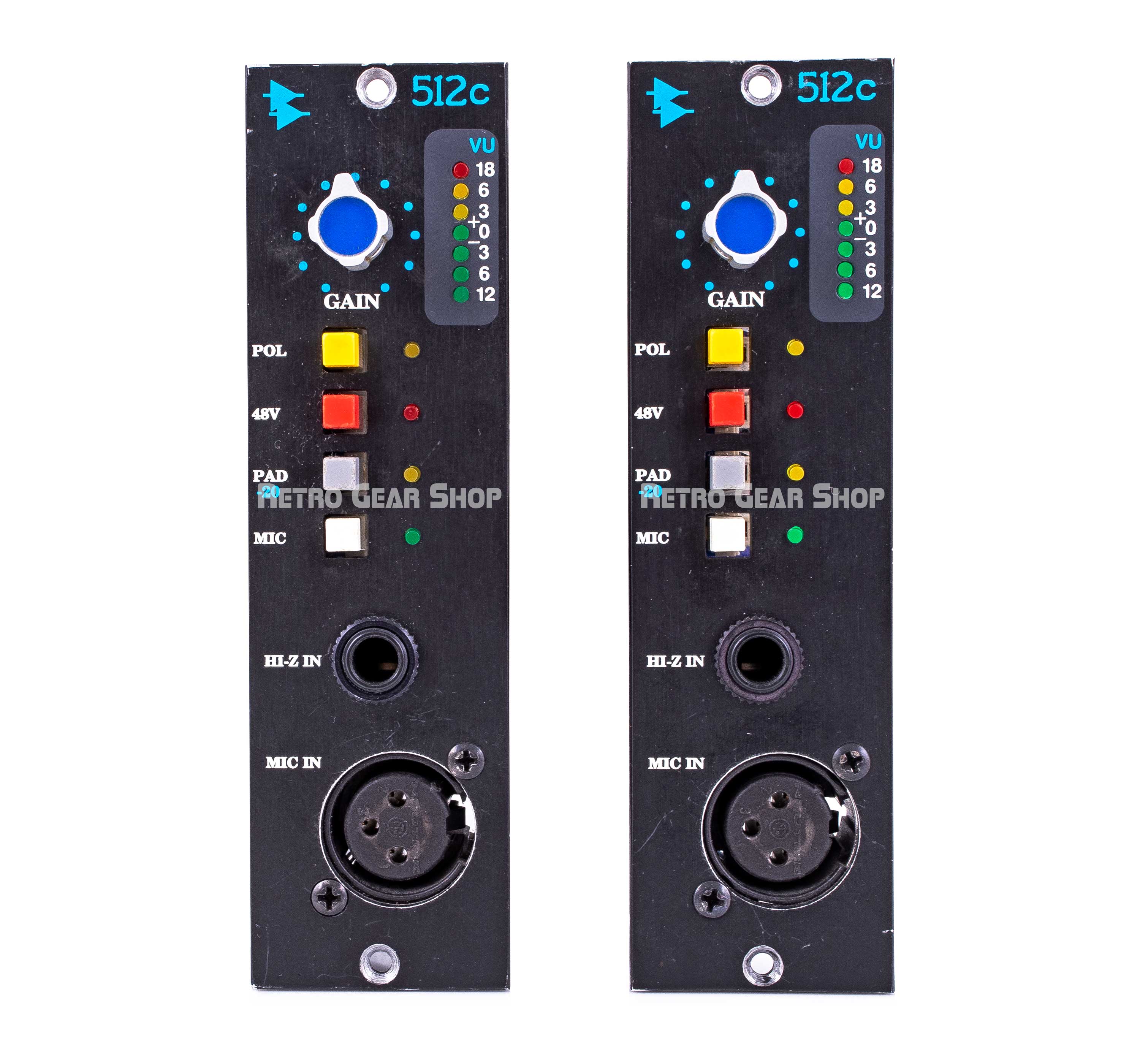 API 512c Preamp Pair 500 Series Mic Pre Preamplifier Module– Retro