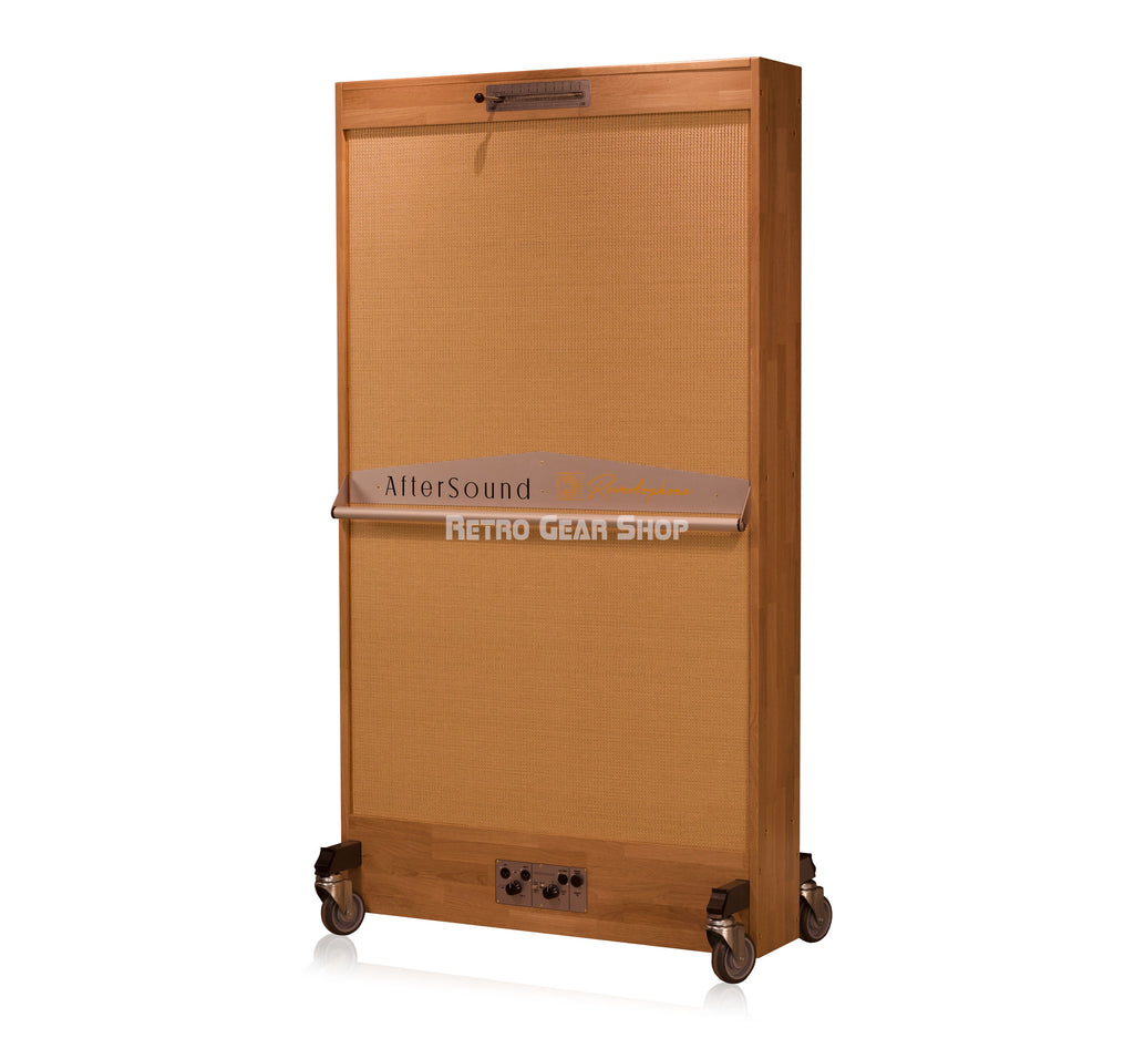 AfterSound Reverbophone Reverberating Microphone Honey Oak with Blond Grill Front