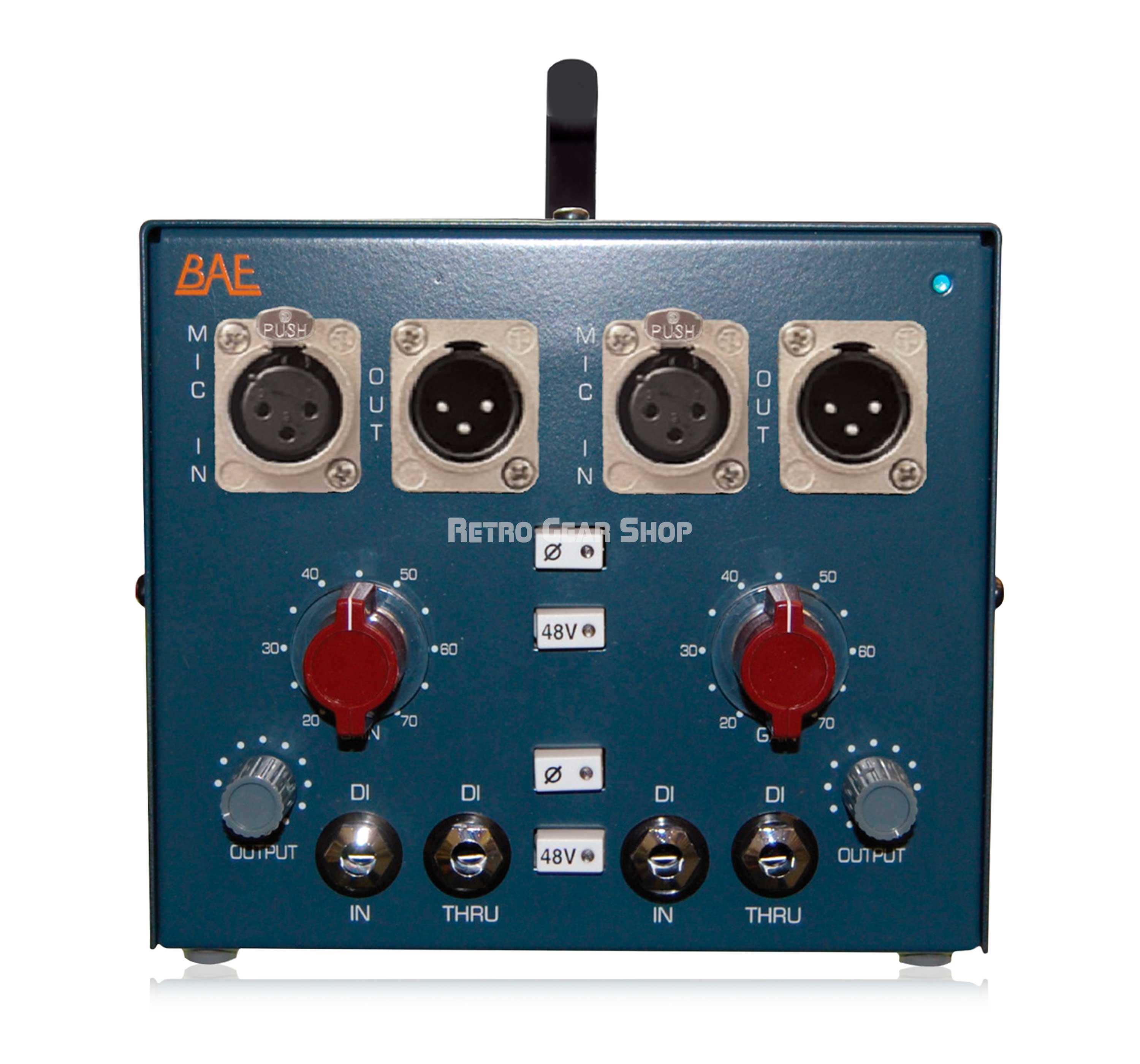 BAE 1073 Dual DMP Desktop Portable Dual Mic Preamplifier– Retro
