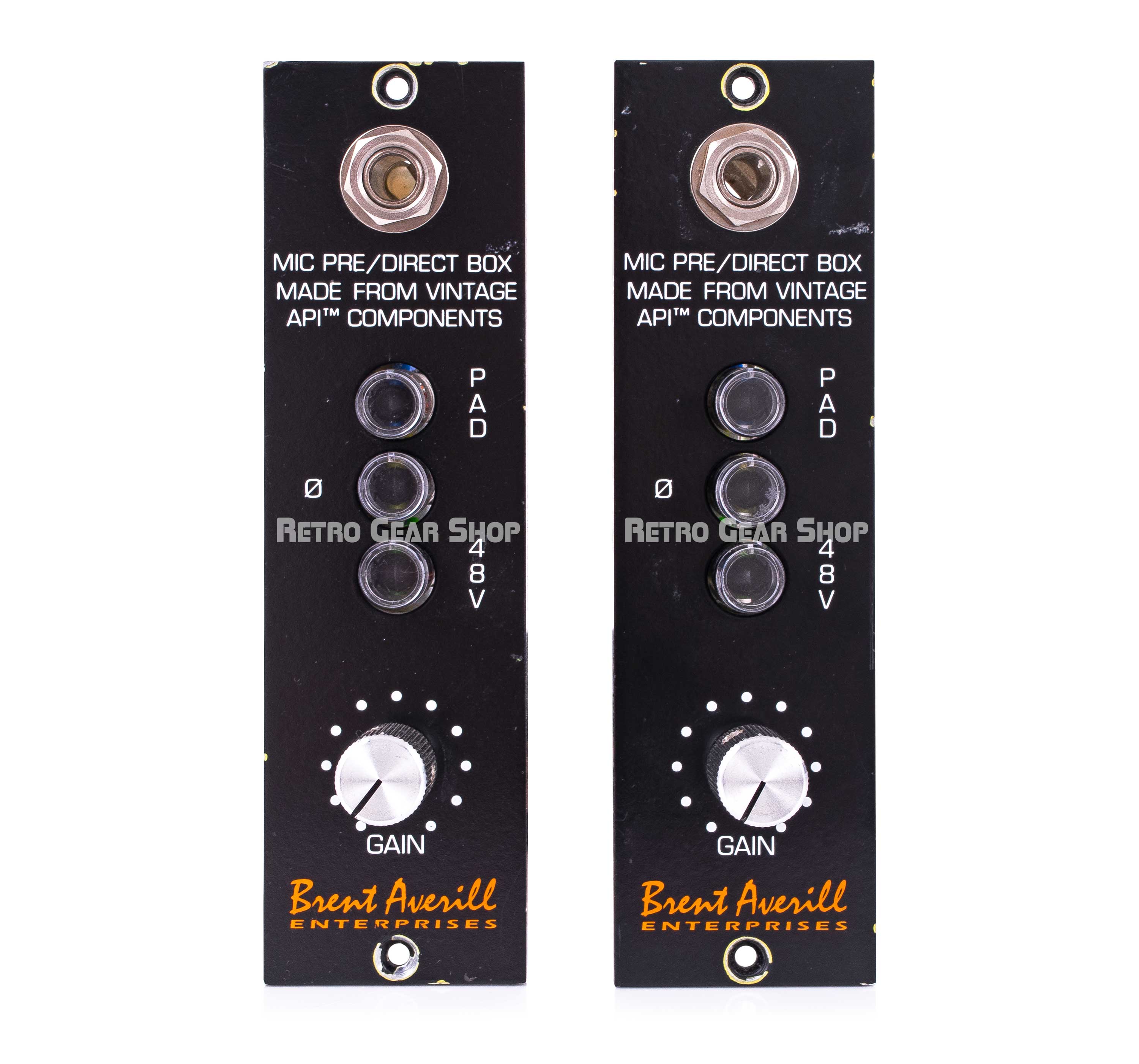 Brent Averill Enterprises API 312 Vintage Pair 500 Series Mic