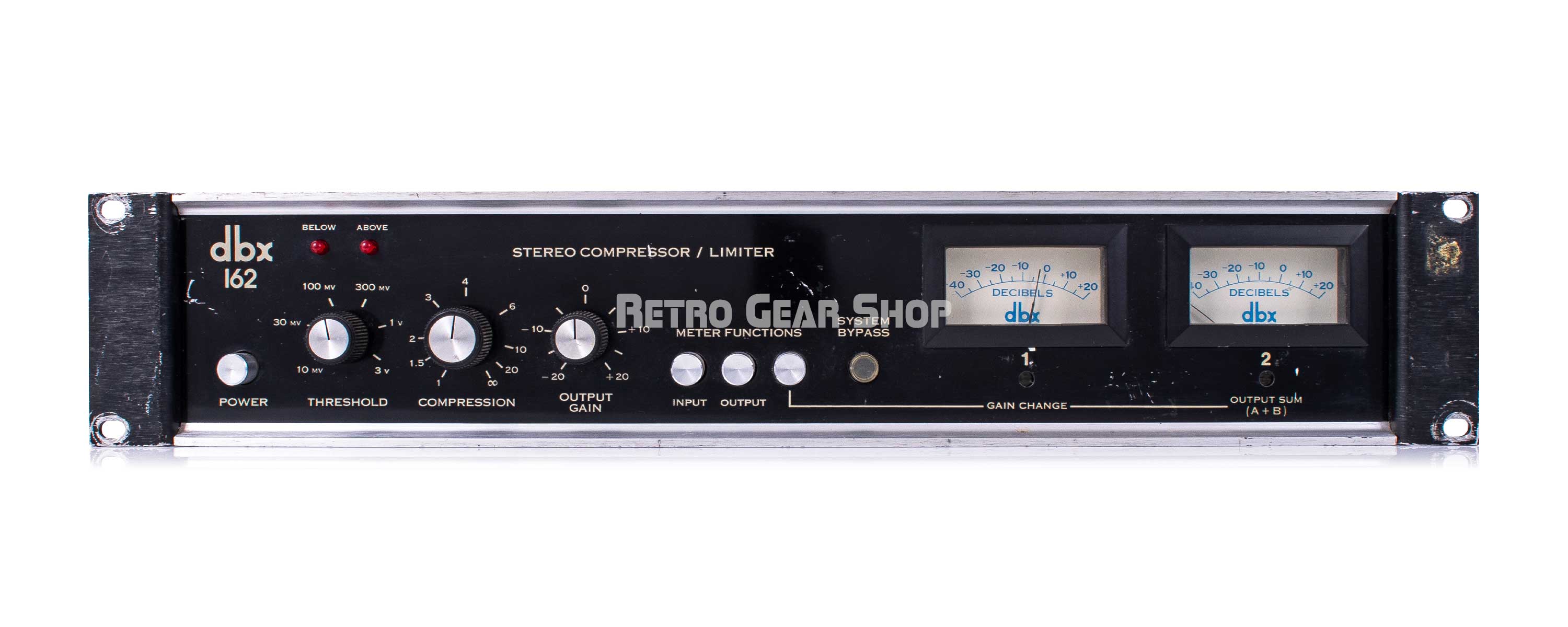 dbx DI1① DBX 162 Stereo Compressor / Limiter Rare Vintage as-is– Retro Gear