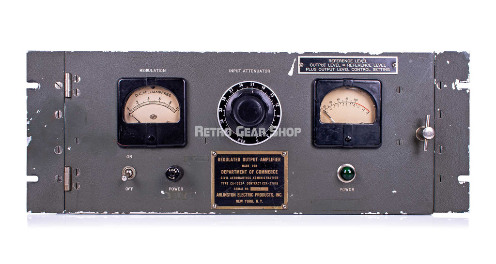 Department of Commerce Arlington Electric Products Regulated Output Amplifier Type CA-1352A CCA-27018 Front