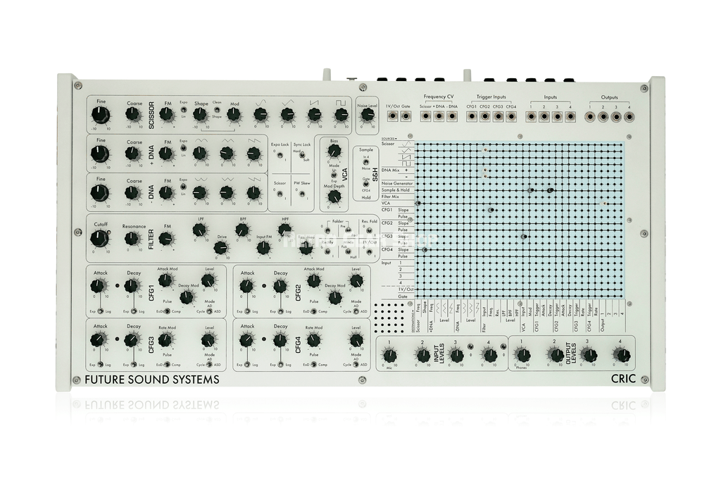 Future Sound Systems FSS Cric Electronic Music Synthesizer Greyscale Top