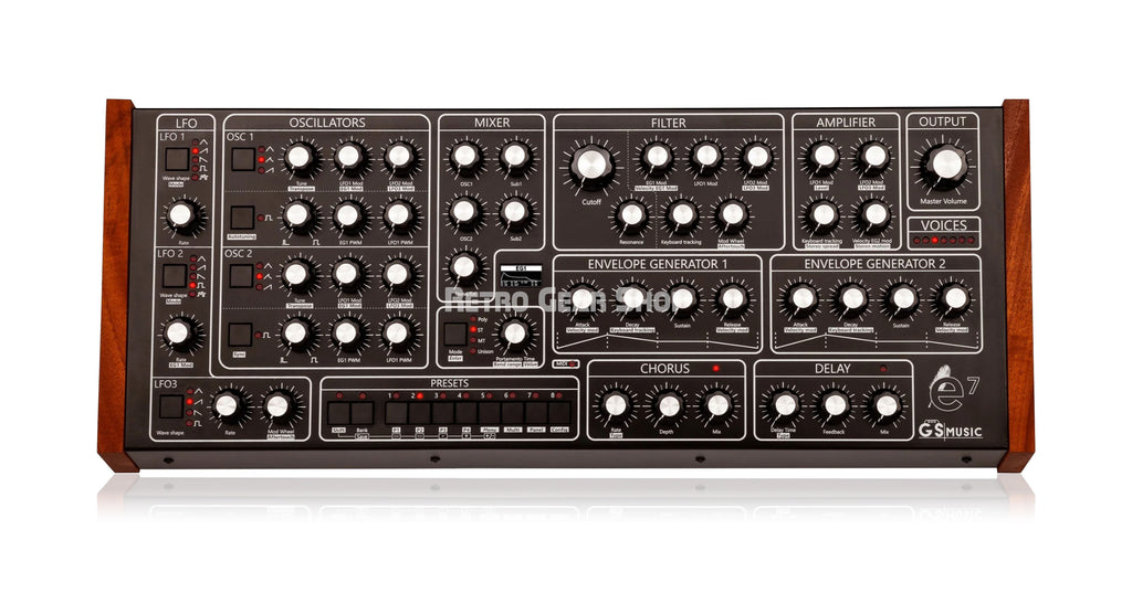 GS Music e7 Black Red Top