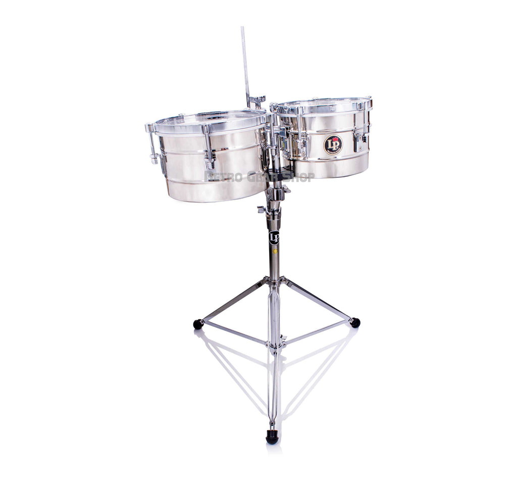 LP Tito Puente Timbales Pair with Stand Front