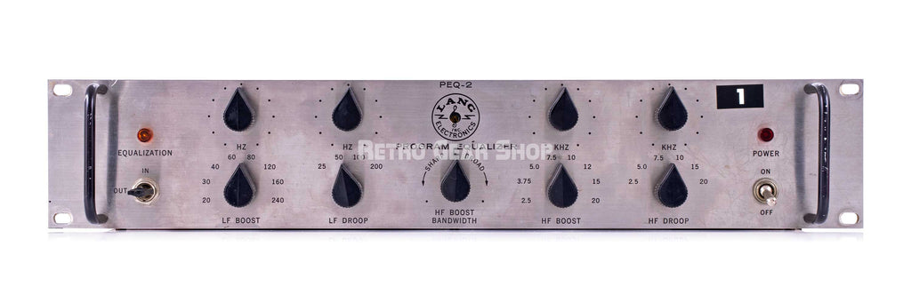 Lang Electronics Inc PEQ-2 Program Equalizer Analog EQ Rare Vintage Front