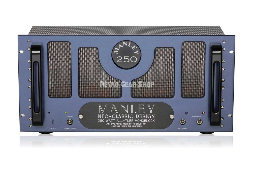 Manley Laboratories Neo-Classic Monoblock Power Amplifier 250W Blue Front
