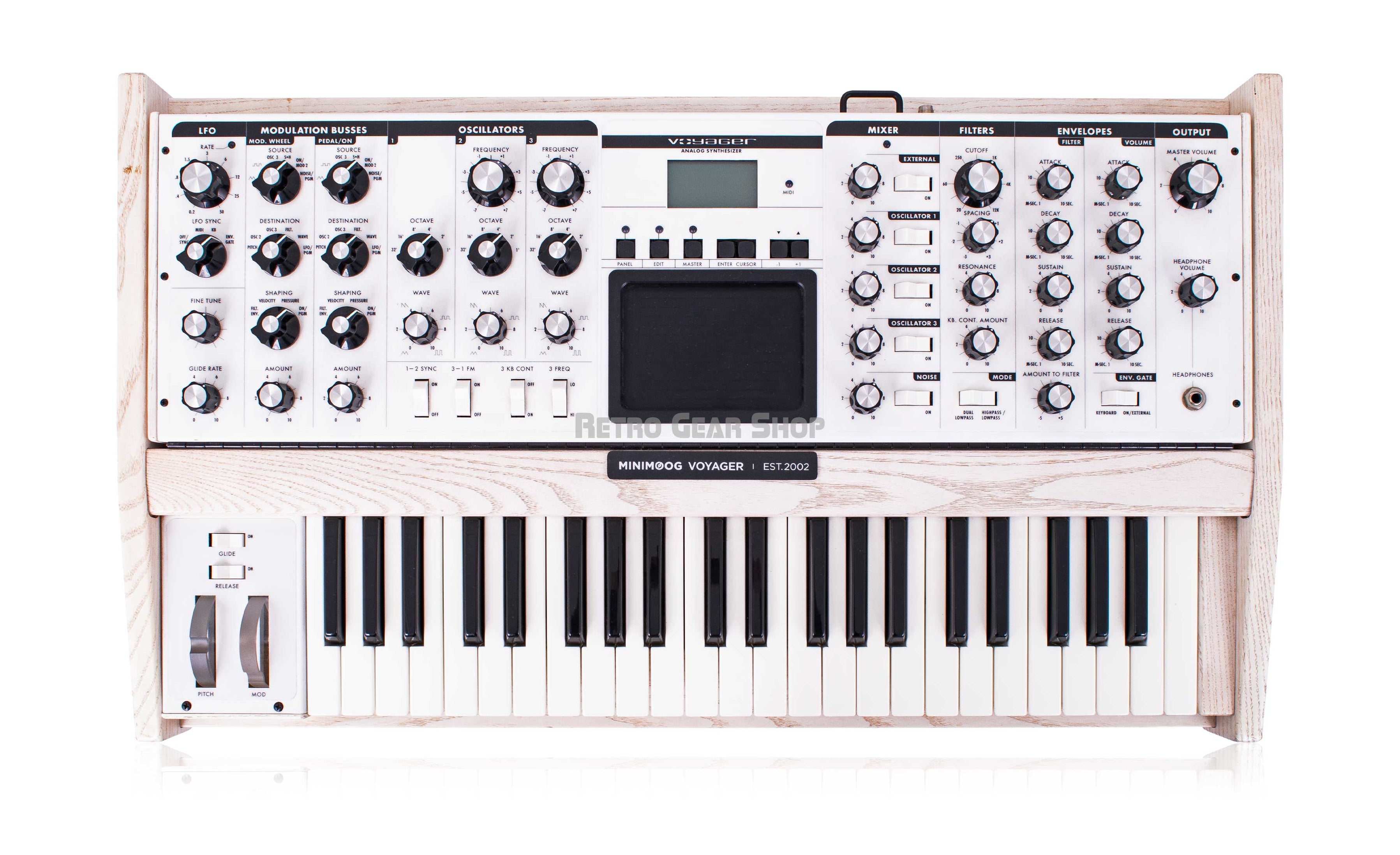 White Moog Instruments Moog Minimoog Voyager Synthesizer Limited Edition Lunar Impact White ...