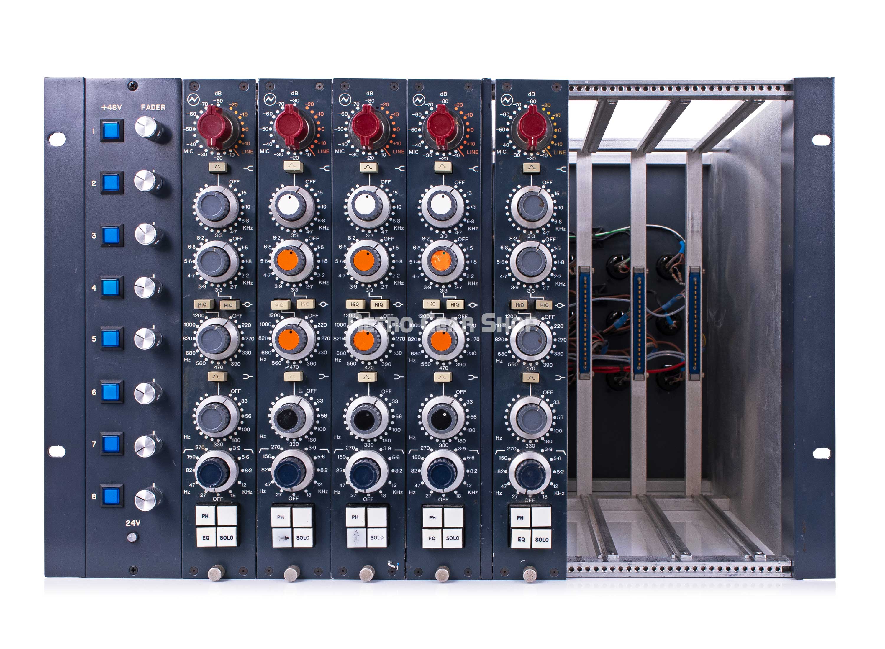 Neve 1081 Vintage Microphone Preamp Equalizer Set of 5 in 7U Rack