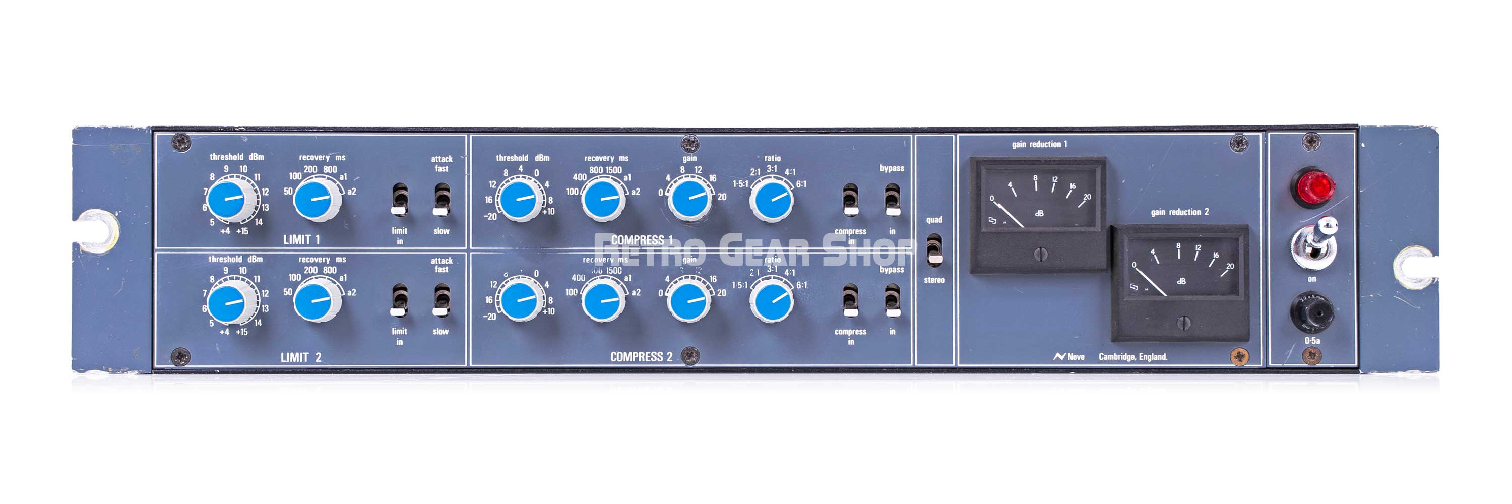 Neve 33609 Vintage Metal Knob Discrete Stereo Compressor Limiter