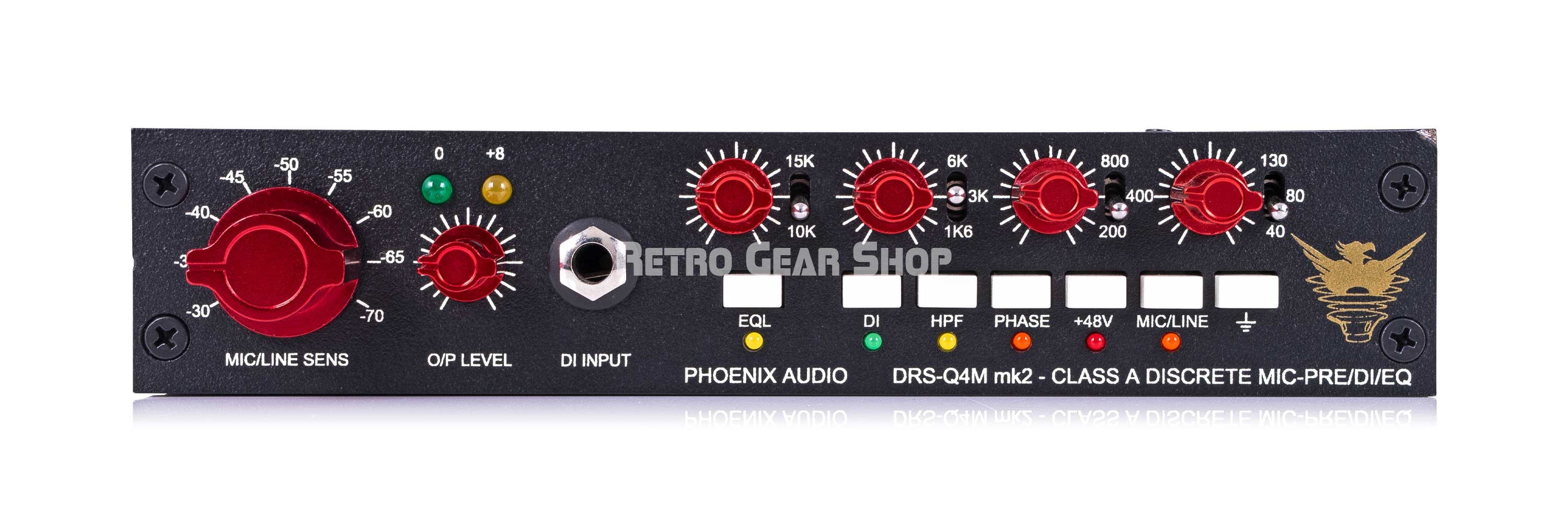 Phoenix Audio DRSQ4M mk2 Ascent One EQ Discrete Microphone Preamp