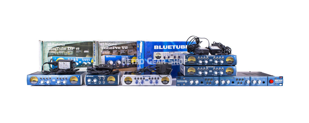 PreSonus Preamp Bundle MP20, BlueTube DP V2, BlueTube DP and TubePre V2 Front