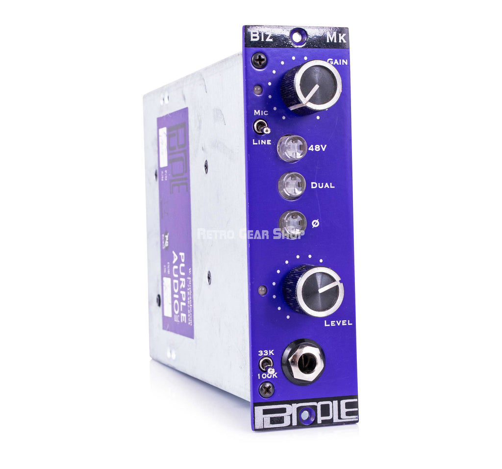 Purple Audio Biz Mk Front Angle