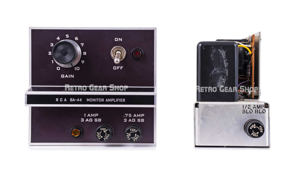 RCA BA-44 Monitor Amplifer with RCA BA-78A Cue Amplifier Front