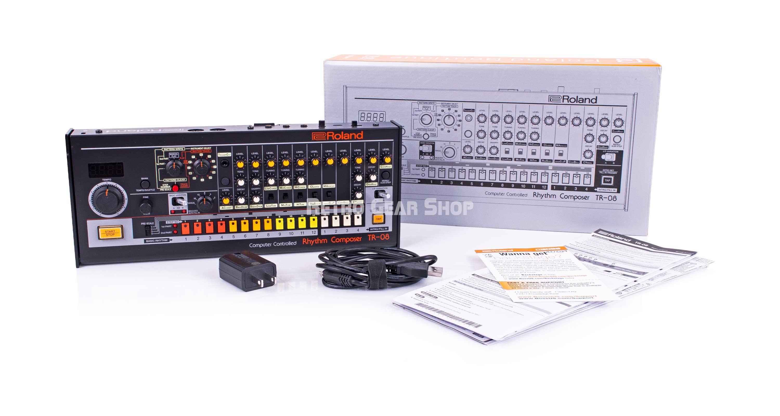 Roland Boutique TR-08 Rhythm Composer Drum Machine + Original Box